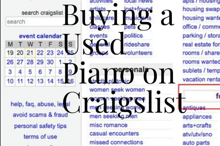 Buying a Used Piano on Craigslist